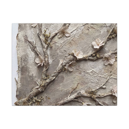 Summer Cherry Blossom Texture Canvas Art | Earthy Decor