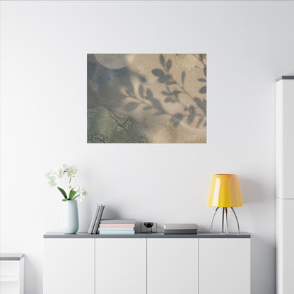 Japandi Shadow Play in Moonlight | Texture Canvas Art