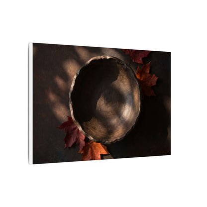 Ceramic Bowl Canvas Art | Autumn Dark Japandi Dark Texture Art