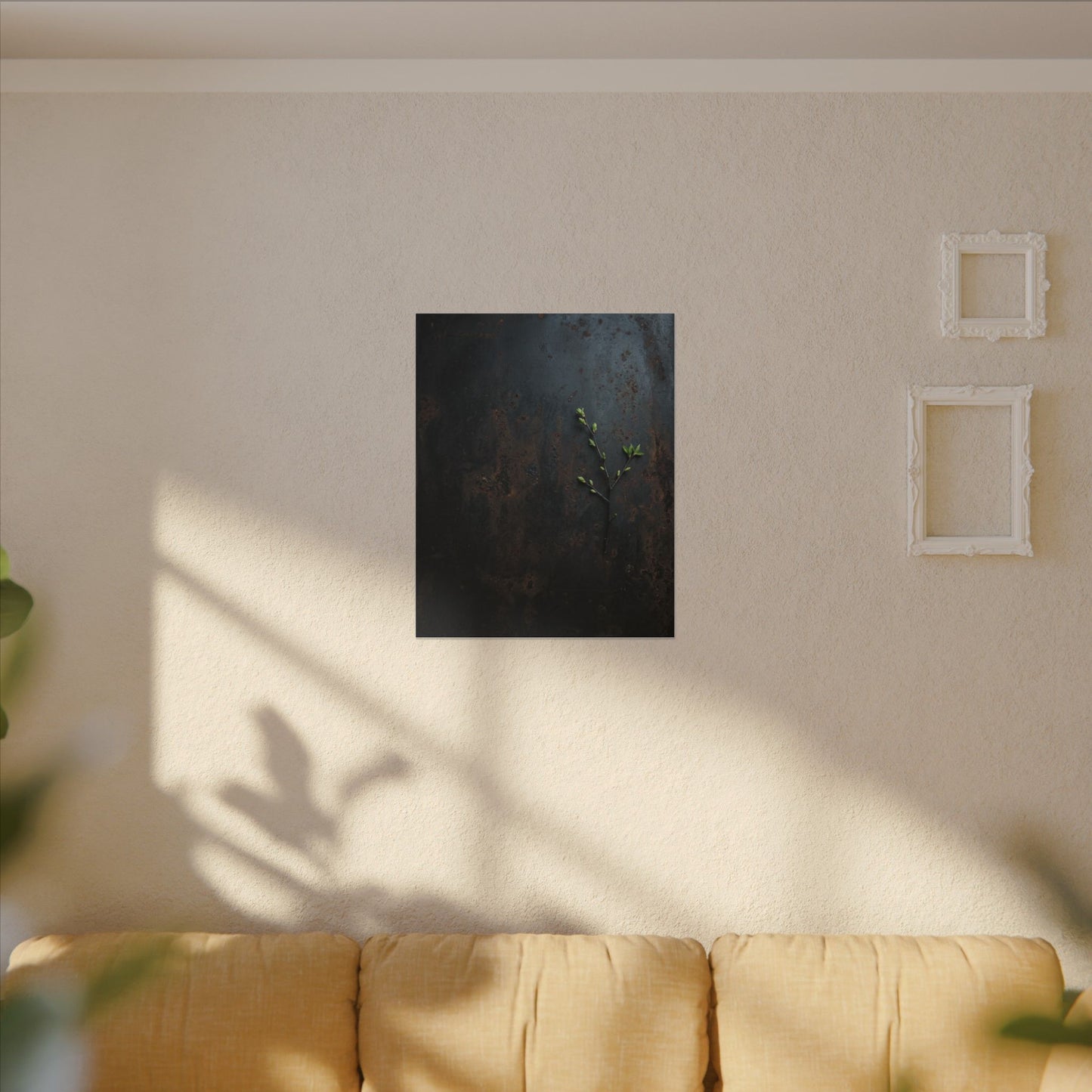 Rust Patina Moody Minimal Canvas Art | Moody Dark Japandi Art