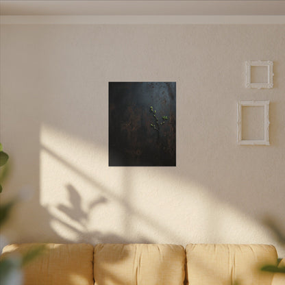 Rust Patina Moody Minimal Canvas Art | Moody Dark Japandi Art