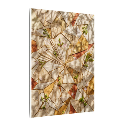 Resilient Paper Fold Canvas Art - Gold Repair Kintsugi