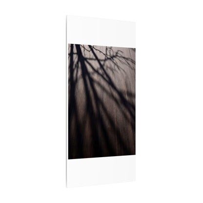 Dark Japandi Shadow Play in Dawn | Moody Minimal Canvas Art