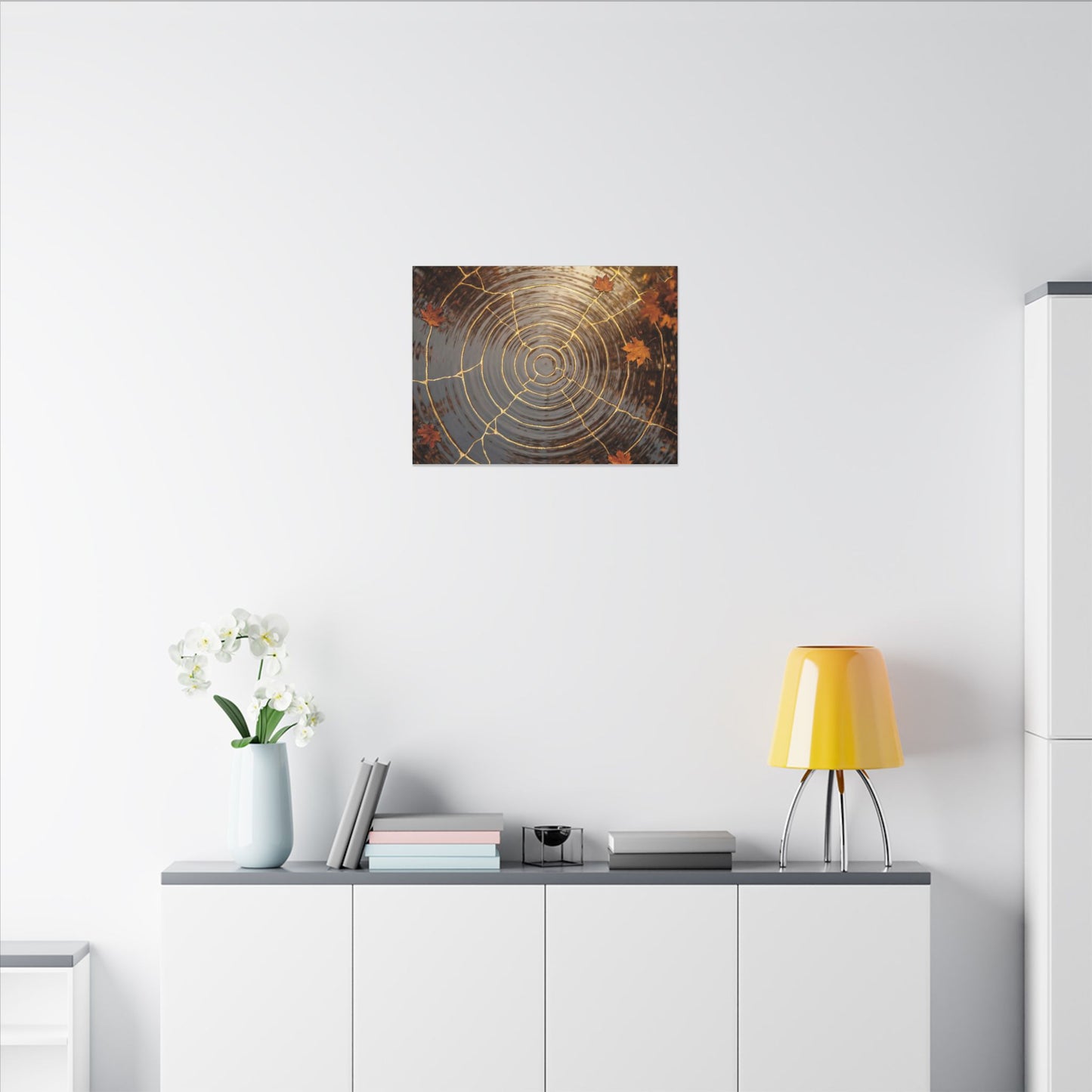 Artful Water Ripple Canvas Art - Gold Vein Kintsugi