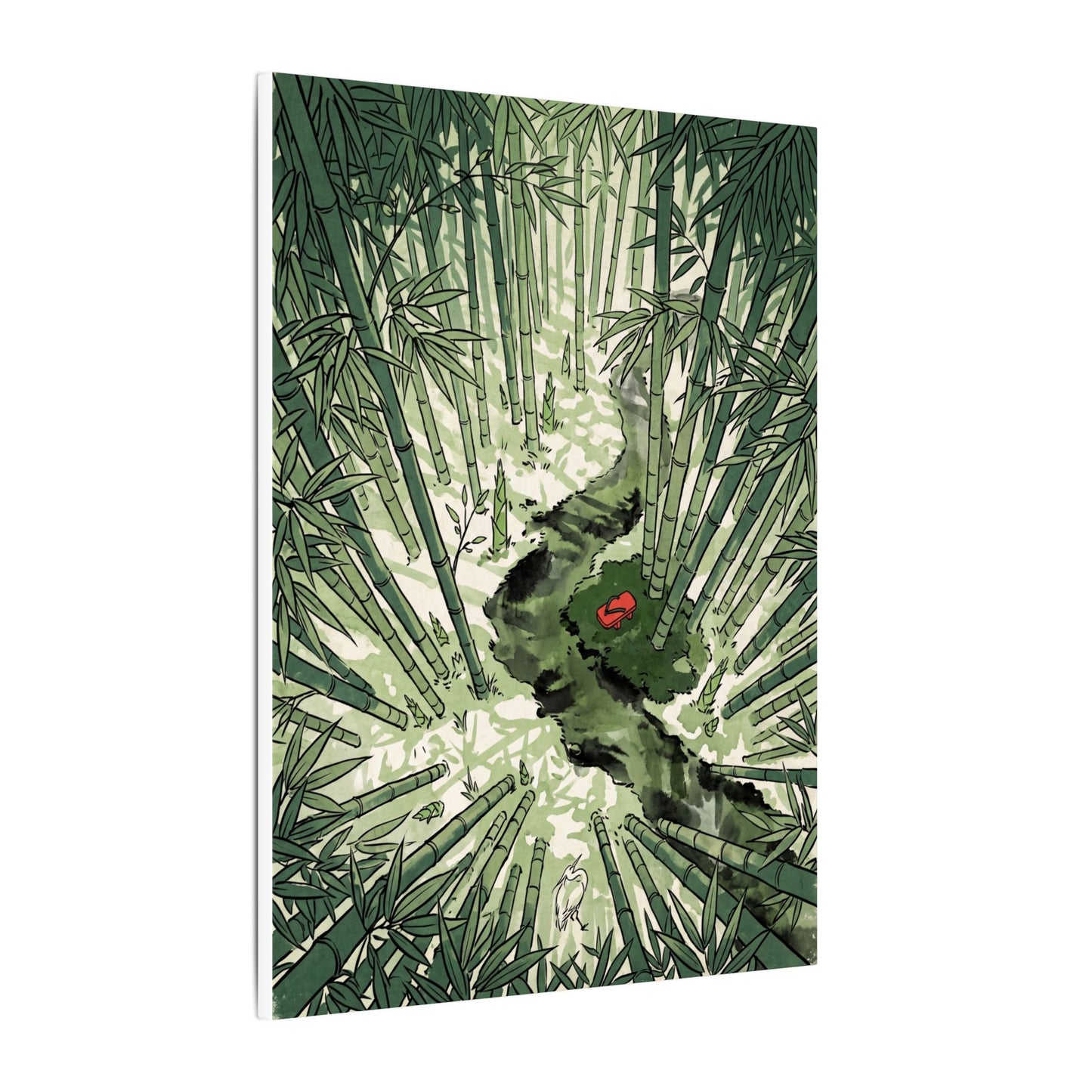 Peaceful Bamboo Grove Canvas Art - Ukiyo E Inspired Zen