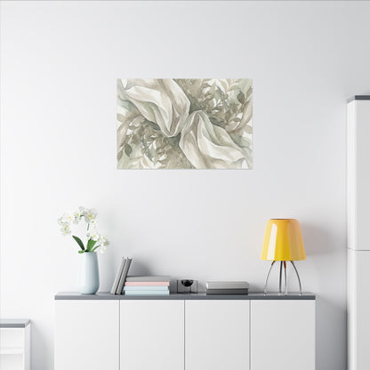 Summer Silk Drape Watercolor Canvas Art | Cozy Decor