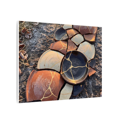 Winter Broken Pottery Gold Vein Canvas Art | Beautiful Decor