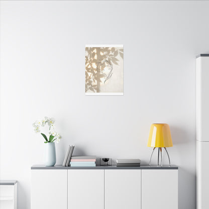 Warm Shoji Screen Canvas Art - Minimal Line Japandi
