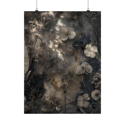 Mono No Aware Dried Flowers Wall Art Print - Japandi Texture
