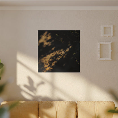 Moody Shadow Play Canvas Art - Moody Minimal Dark Japandi