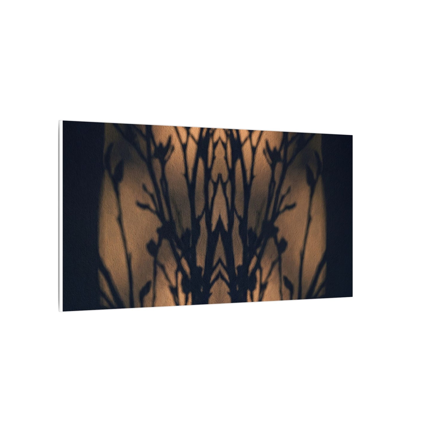 Dark Japandi Shadow Play in Golden Hour | Shadow Zen Canvas Art