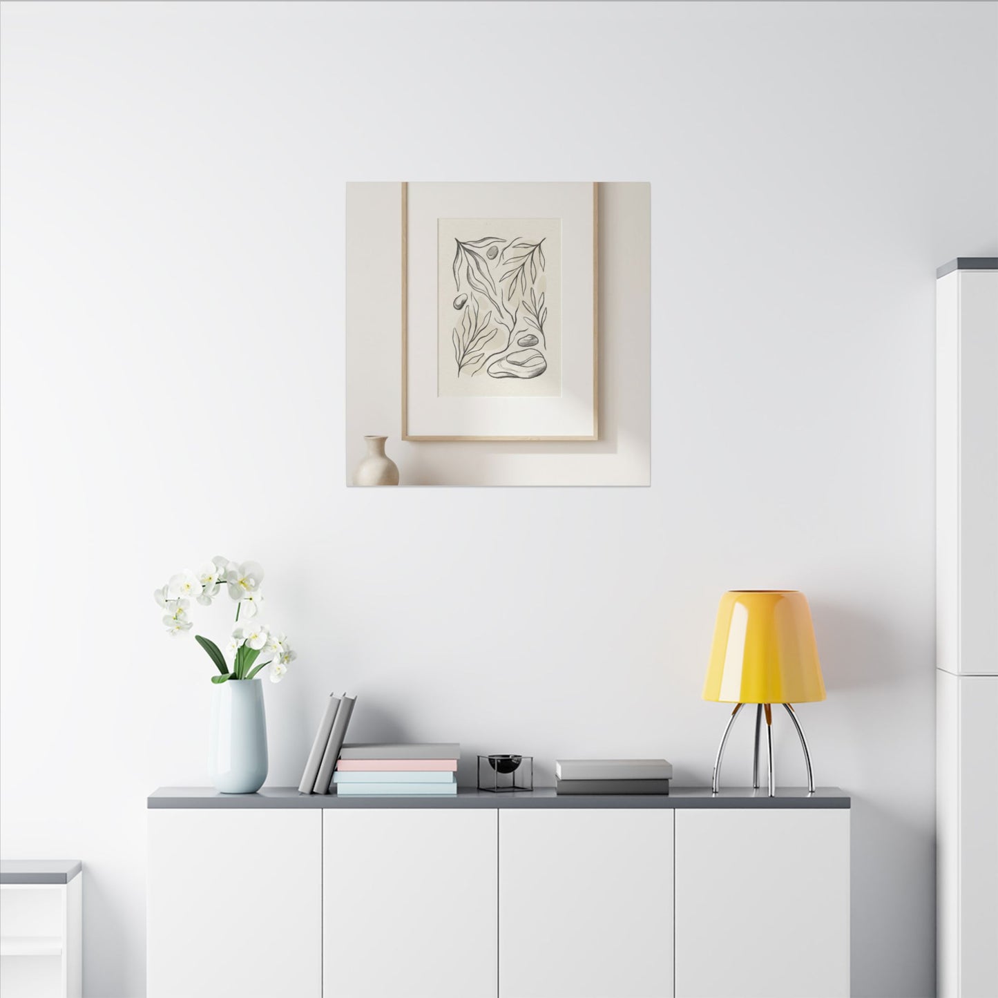 Japandi Charcoal Canvas Art