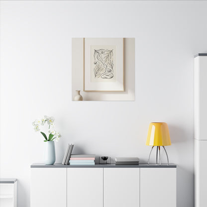 Japandi Charcoal Canvas Art