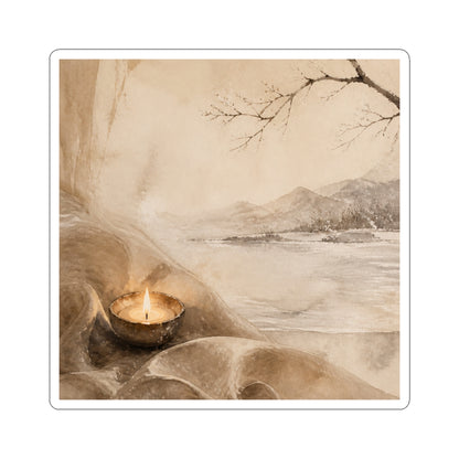 Candlelight Silk Drape Sticker - Japandi Ma