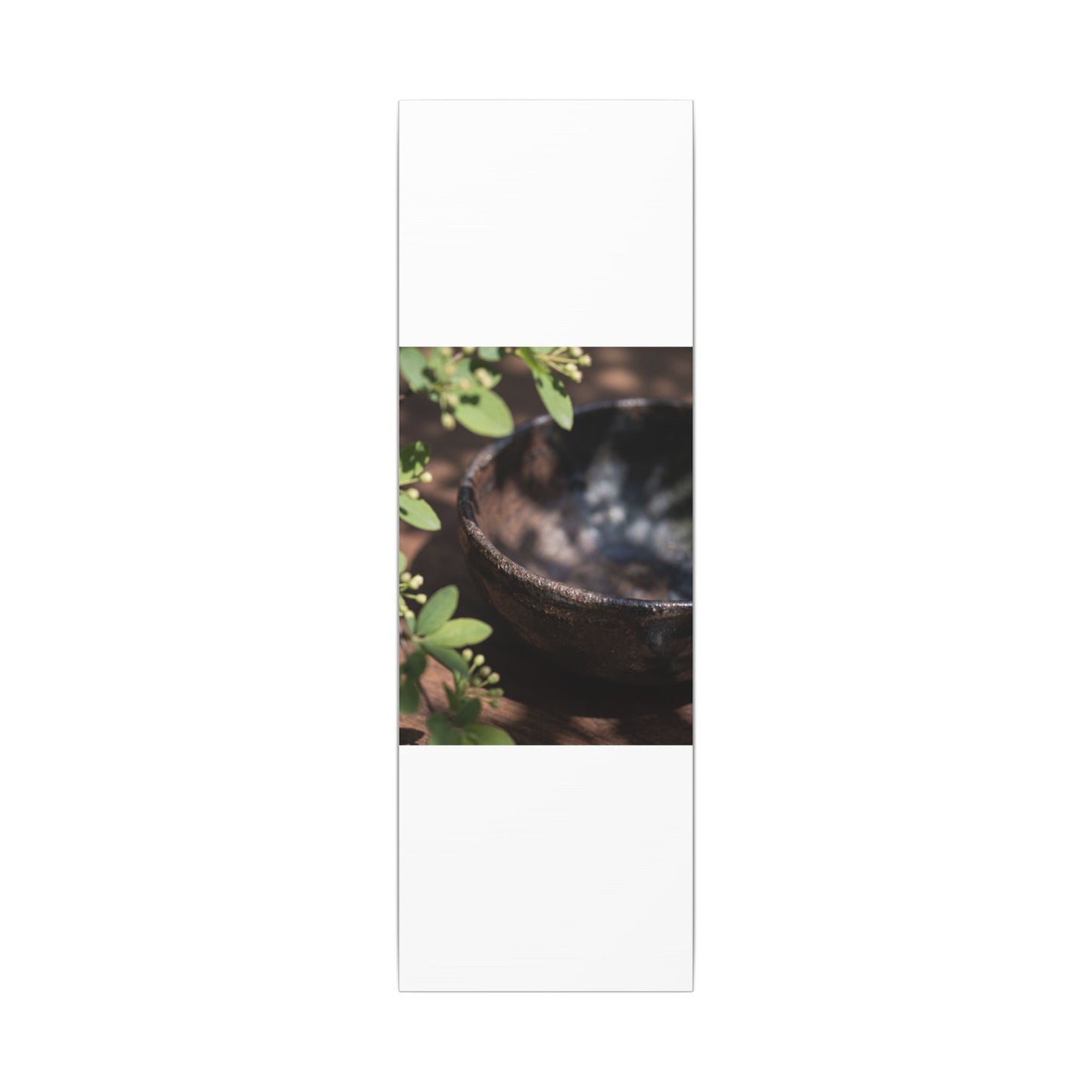 Ceramic Bowl Shadow Zen Canvas Art | Moody Dark Japandi Art