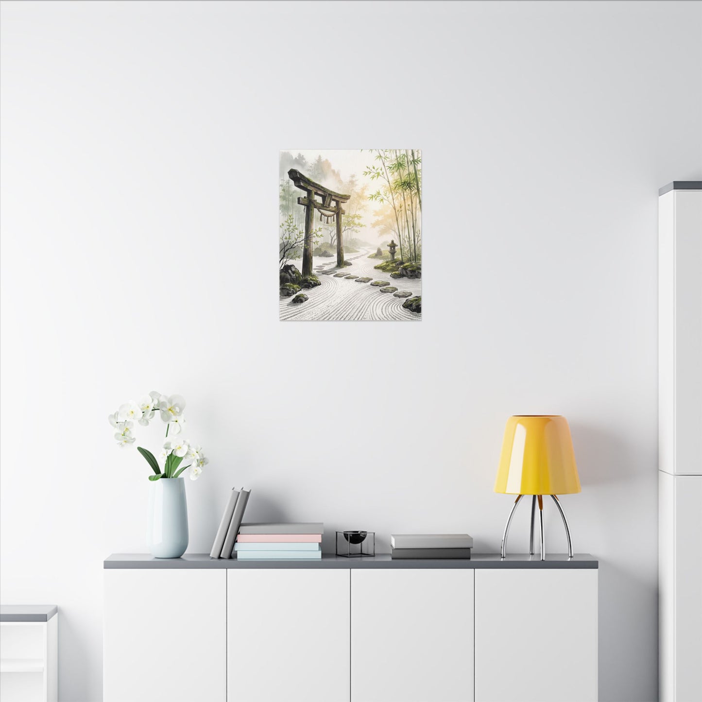 Peaceful Torii Gate Canvas Art - Karesansui Zen