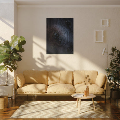 Spring Rock Garden Charcoal Ink Canvas Art | Bold Decor