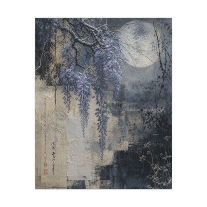 Winter Wisteria Texture Canvas Art | Elegant Decor