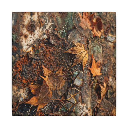 Rust Patina Canvas Art | Autumn Japandi Texture Art
