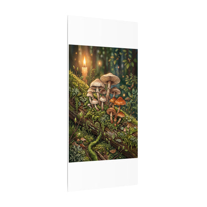 Spring Wild Mushrooms Herbarium Canvas Art | Rustic Decor