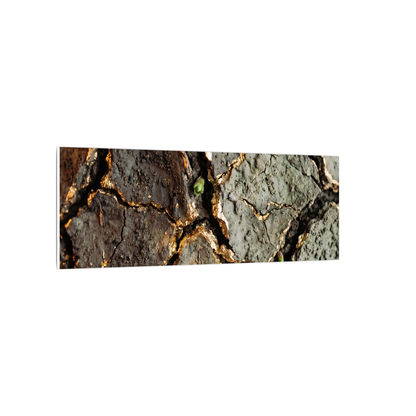 Earthy Cracked Earth Canvas Art - Japanese Pattern Japandi