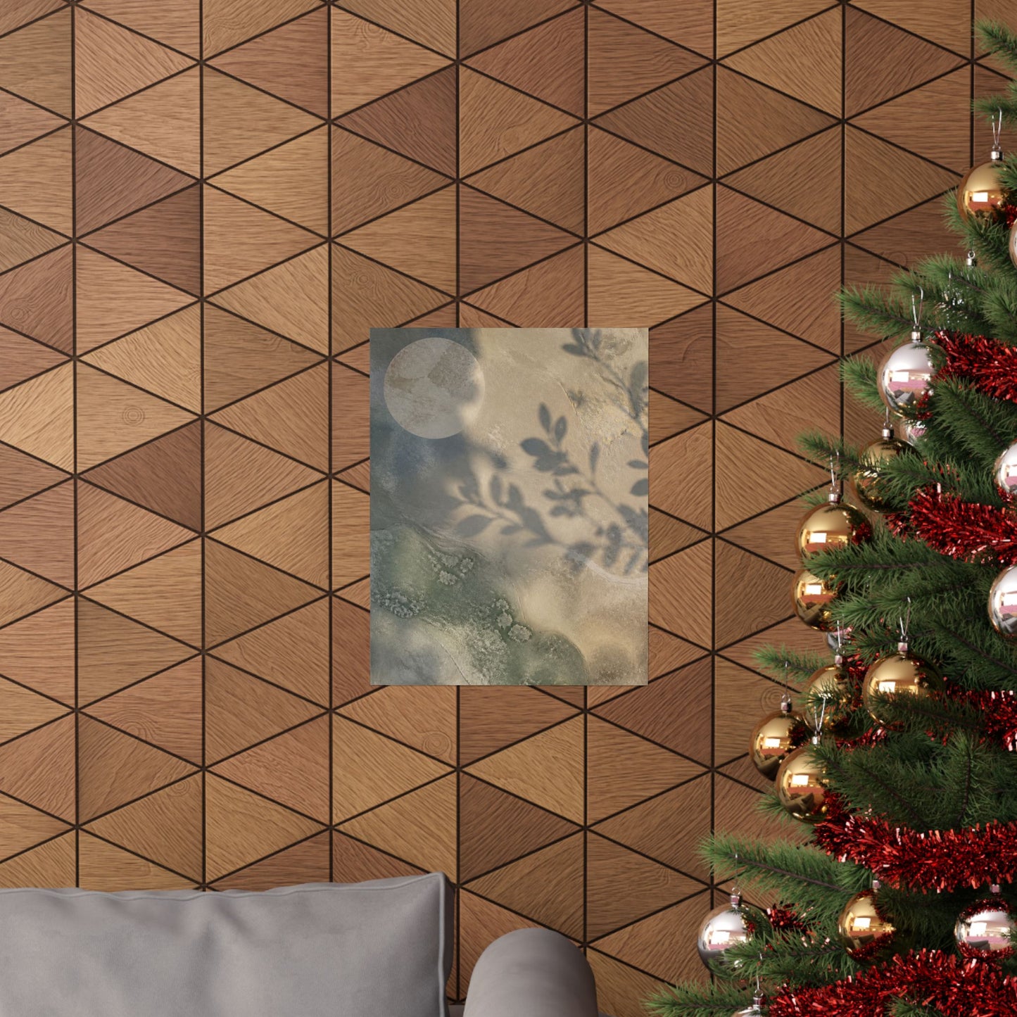 Winter Shadow Play Texture Wall Art Print | Cozy Decor