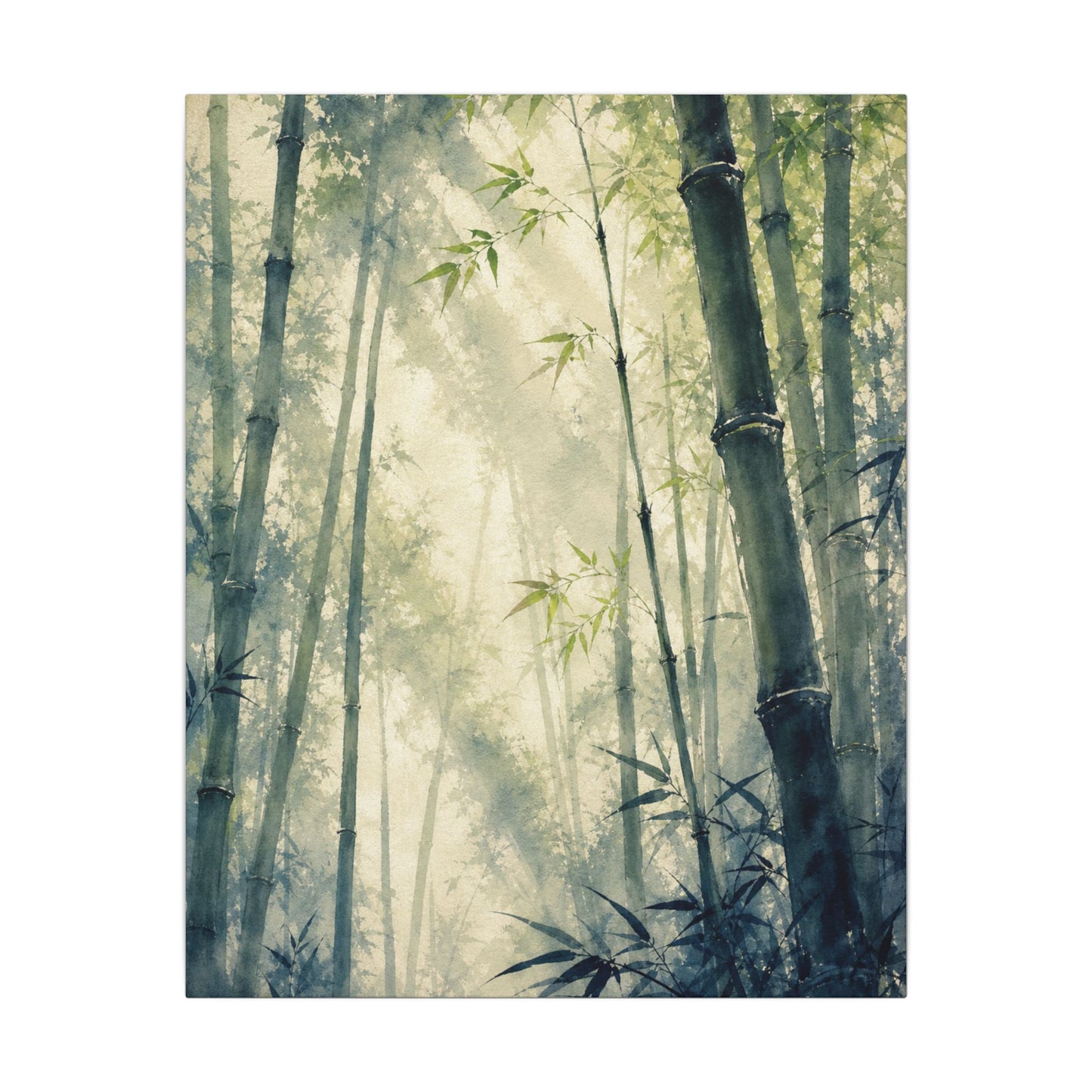Bamboo Grove Spring Canvas Art | Zen Serene Design