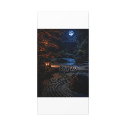Summer Rock Garden Shadow Zen Canvas Art | Moody Decor