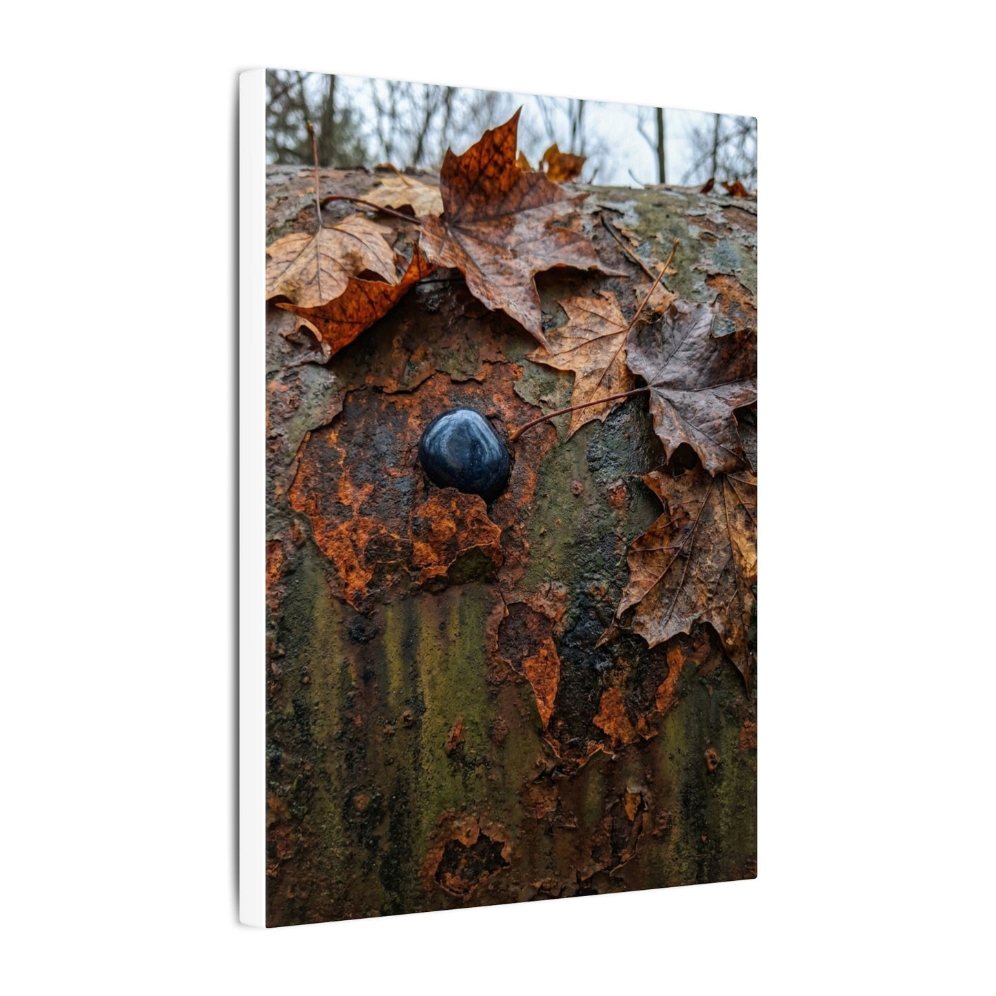 Datsuzoku Rust Patina Canvas Art - Dark Japandi Moody Minimal