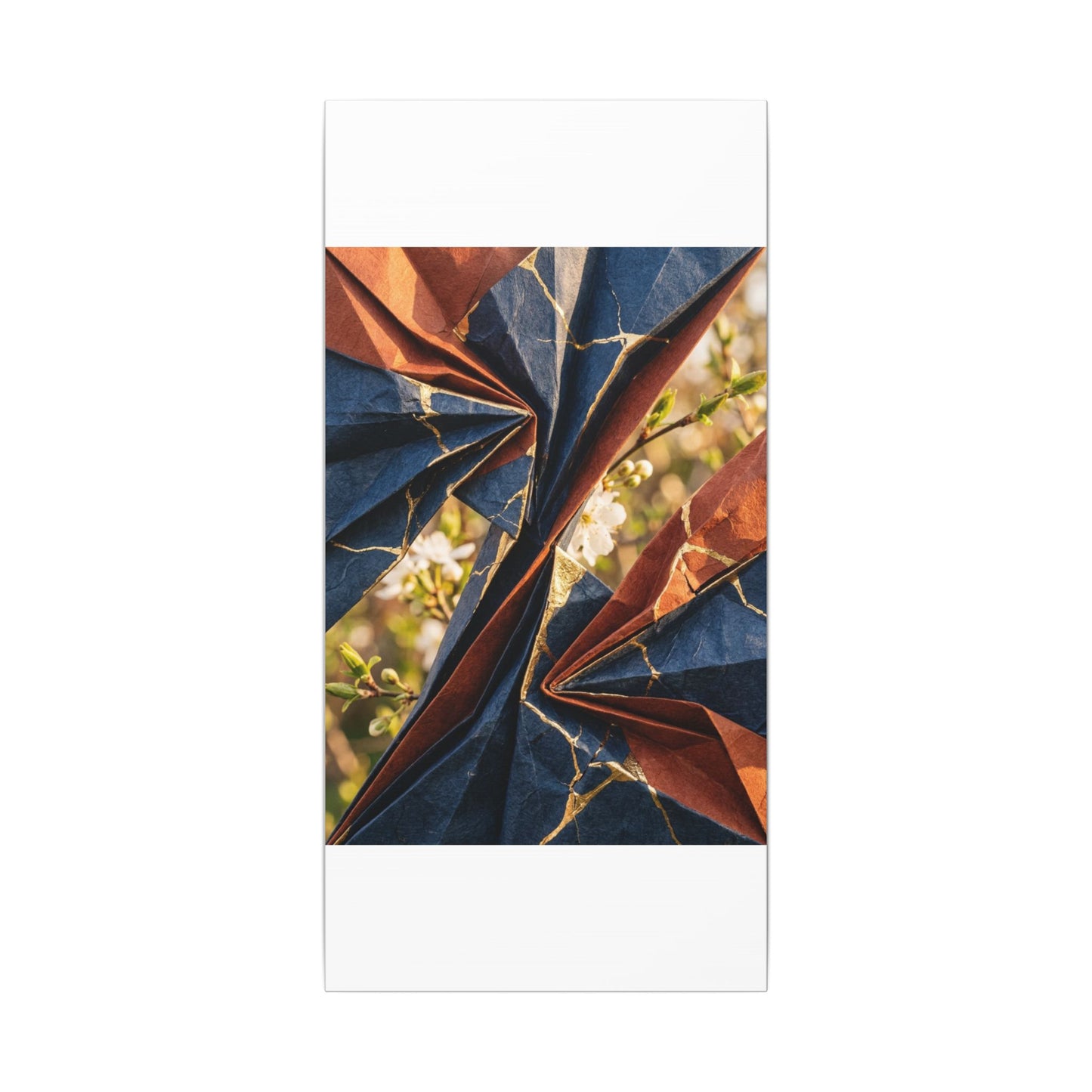 Golden Hour Paper Fold Canvas Art - Kintsugi Ma