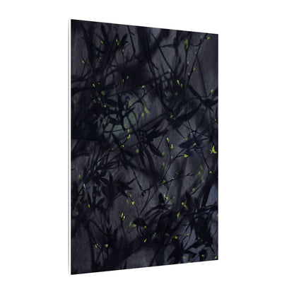 Shadow Play Spring Canvas Art | Dark Japandi Atmospheric Design