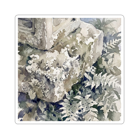 Stone Lantern Watercolor Sticker | Neutral Japandi Art Art Print