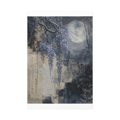 Winter Wisteria Texture Canvas Art | Elegant Decor