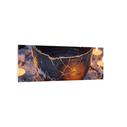 Ceramic Bowl Gold Repair Canvas Art | Beautiful Kintsugi Art