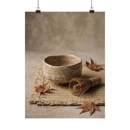 Tea Ceremony Autumn Wall Art Print | Japandi Warm Design Art Print