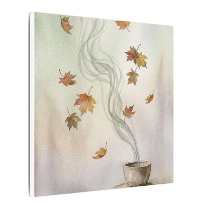 Incense Smoke Canvas Art | Autumn Japandi Watercolor Art