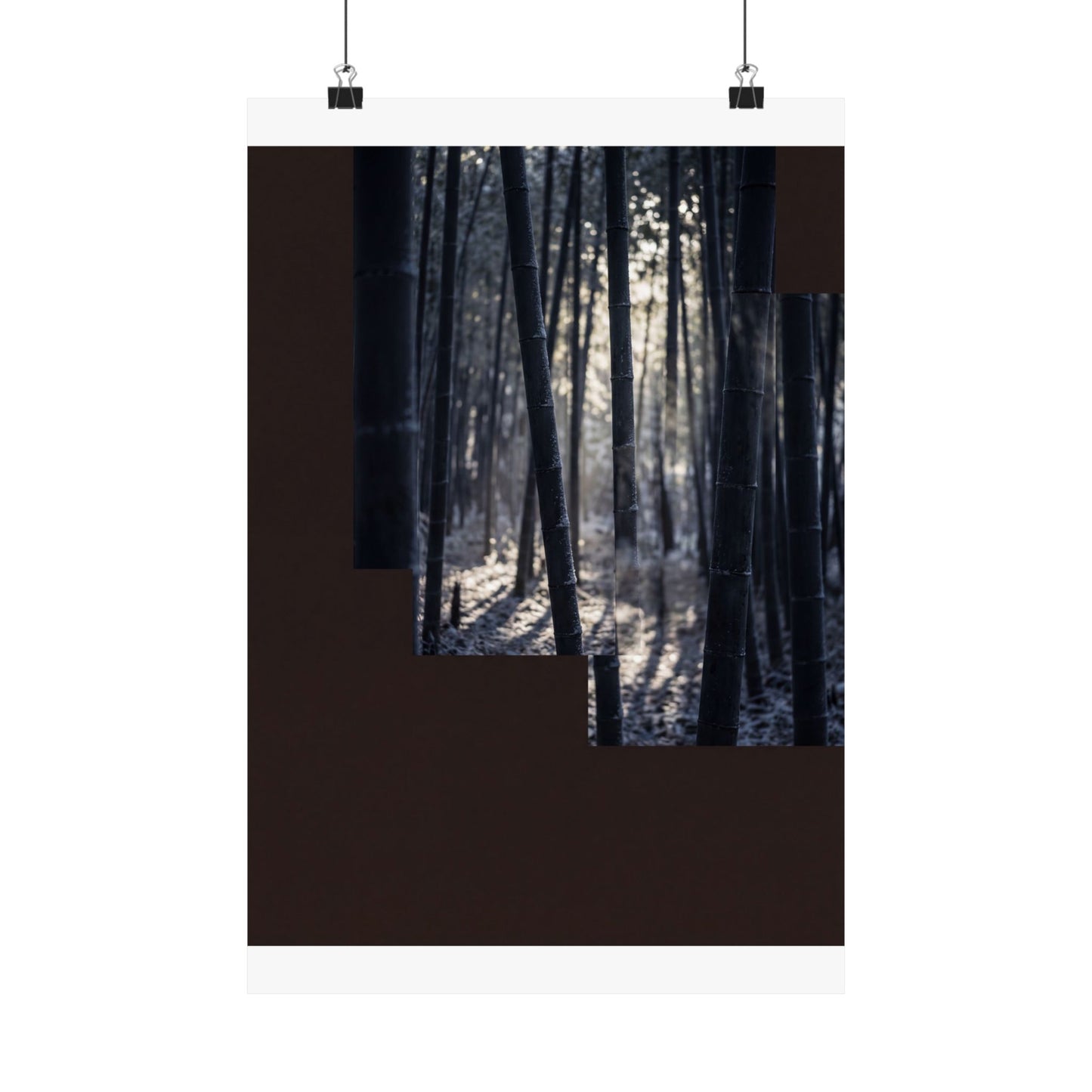 Ma Bamboo Grove Wall Art Print - Dark Japandi Moody Minimal