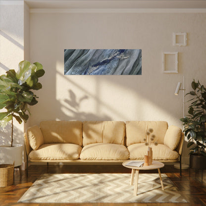 Moonlight Silk Drape Canvas Art - Japandi Mono No Aware