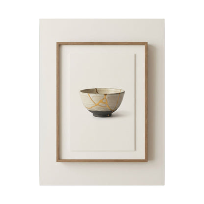 Kintsugi Charcoal Canvas Art
