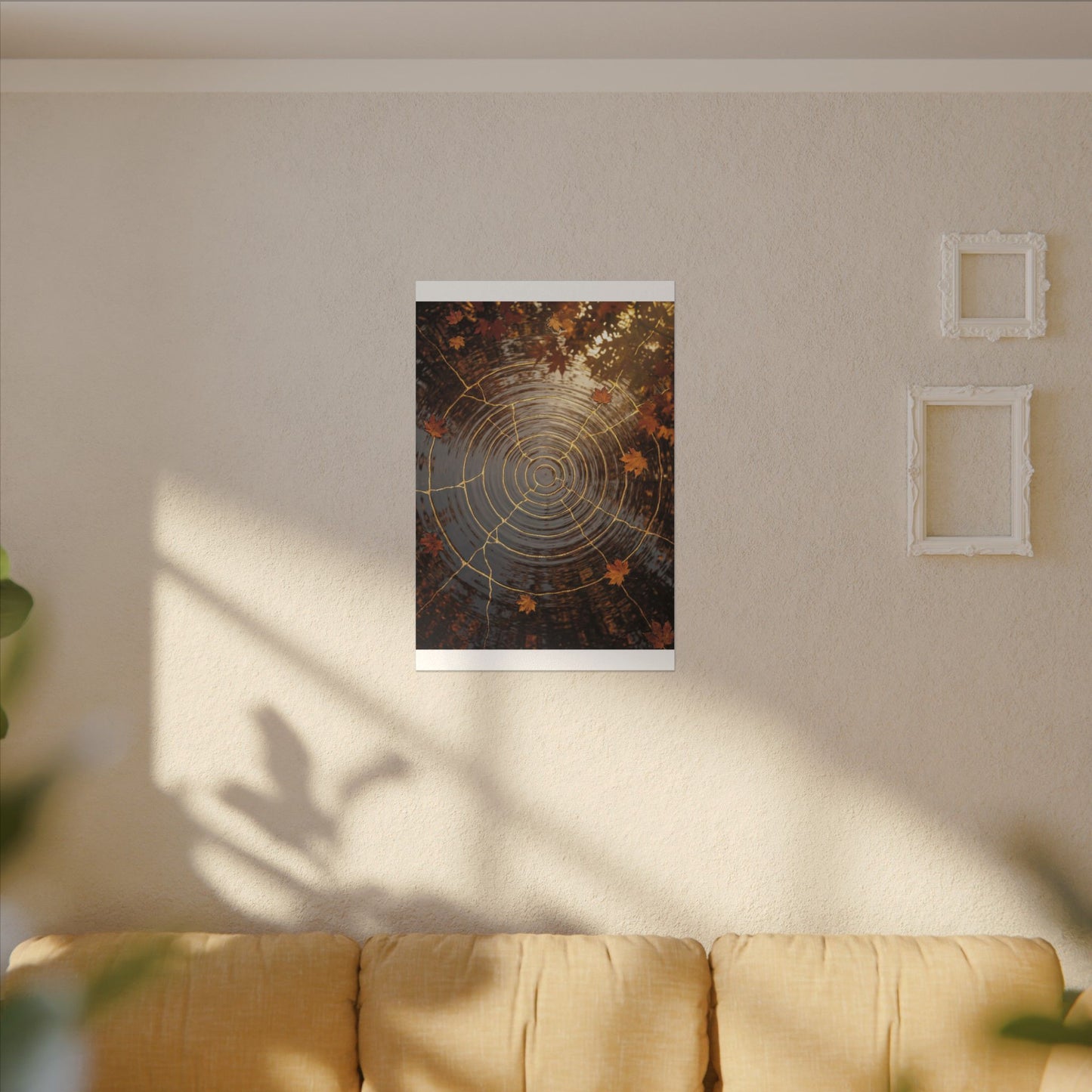 Artful Water Ripple Canvas Art - Gold Vein Kintsugi