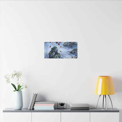 Rock Garden Autumn Canvas Art | Zen Tranquil Design