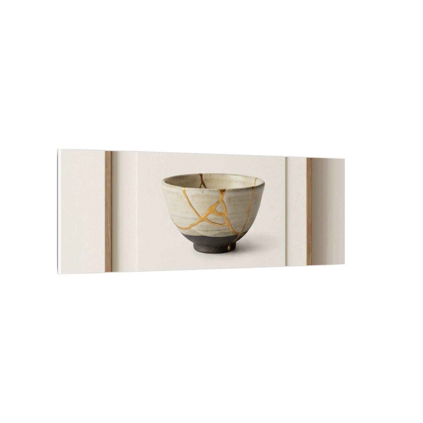 Kintsugi Charcoal Canvas Art