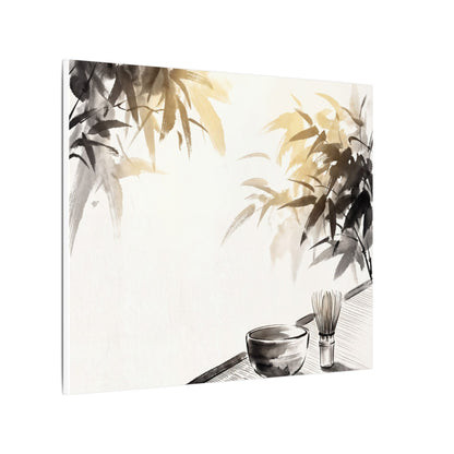 Tea Ceremony Sumi E Canvas Art | Serene Zen Art