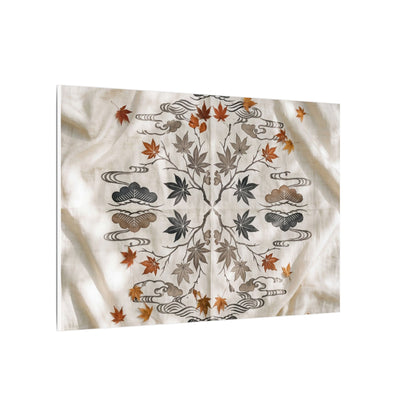 Elegant Silk Drape Canvas Art - Japanese Pattern Japandi