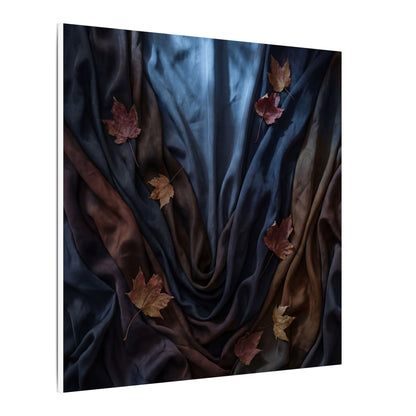 Silk Drape Canvas Art | Autumn Dark Japandi Moody Minimal Art