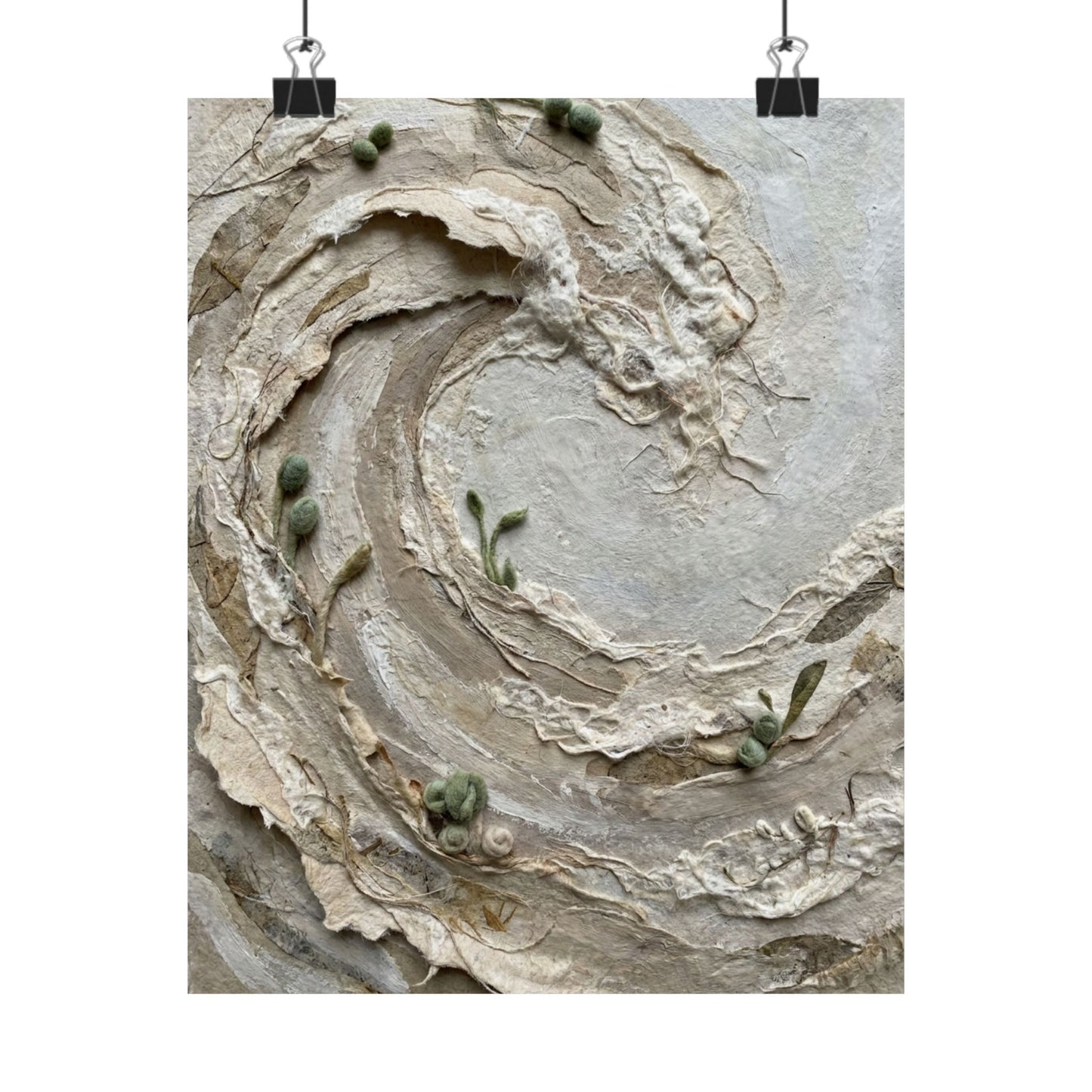 Ocean Wave Spring Wall Art Print | Japandi Earthy Design
