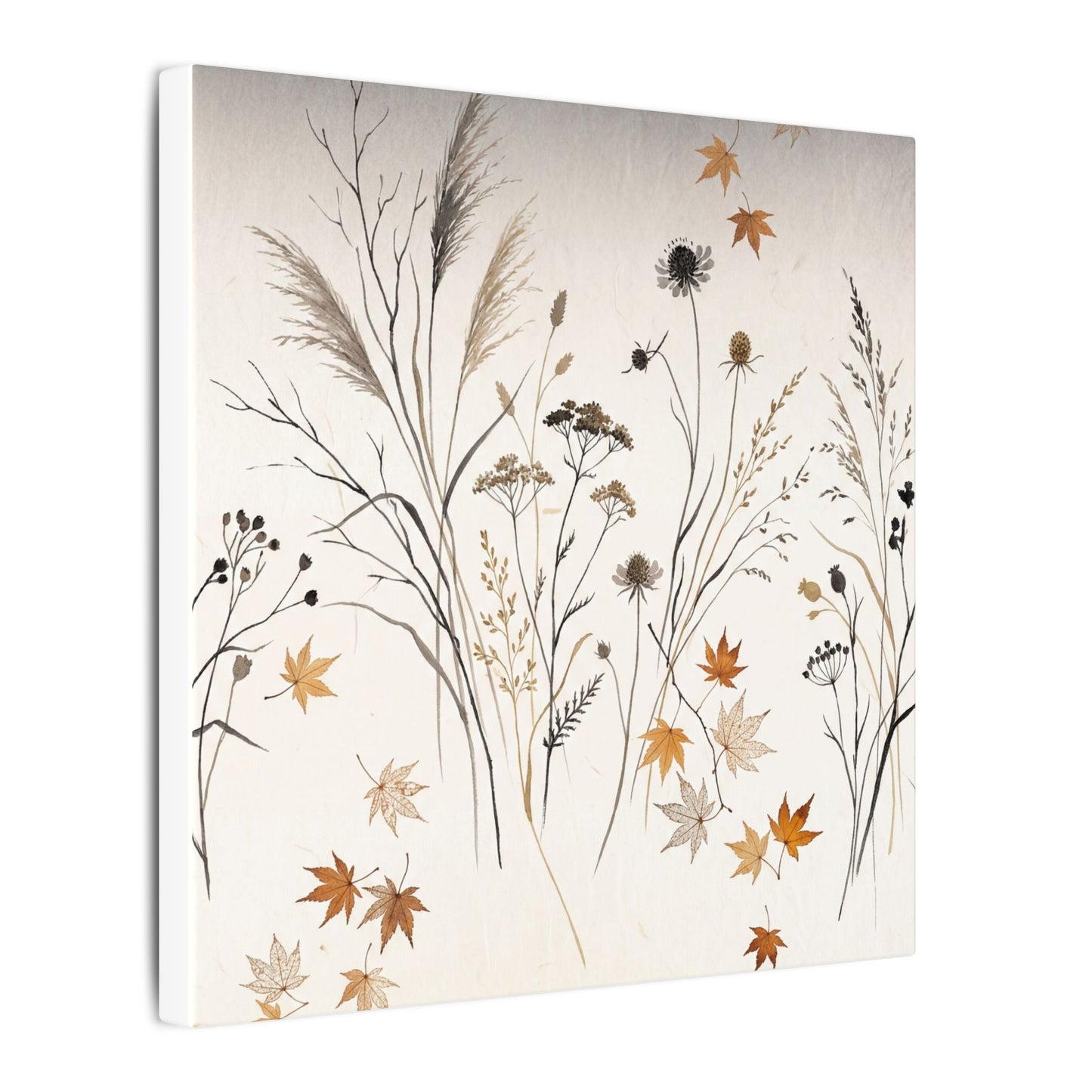 Dawn Dried Flowers Canvas Art - Japandi Kanso