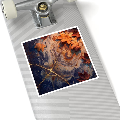 Rust Patina Gold Vein Sticker | Resilient Kintsugi Art Art Print