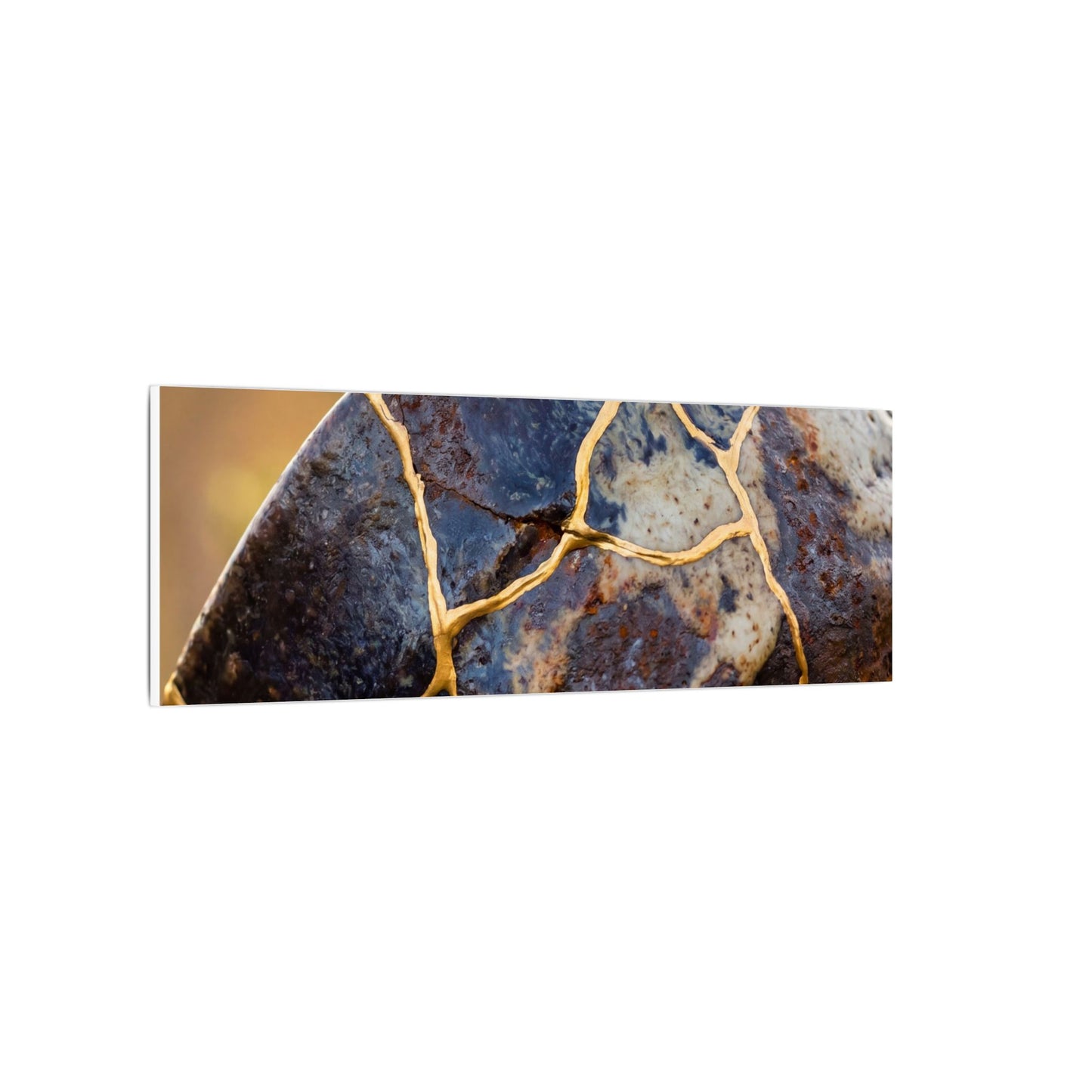 Fukinsei Rust Patina Canvas Art - Kintsugi Gold Repair