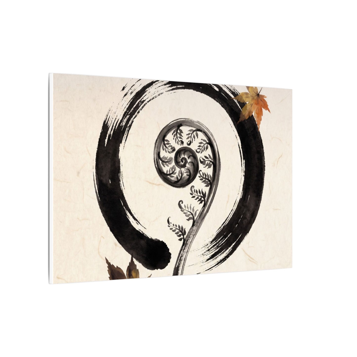 Fern Unfurling Autumn Canvas Art | Zen Peaceful Design